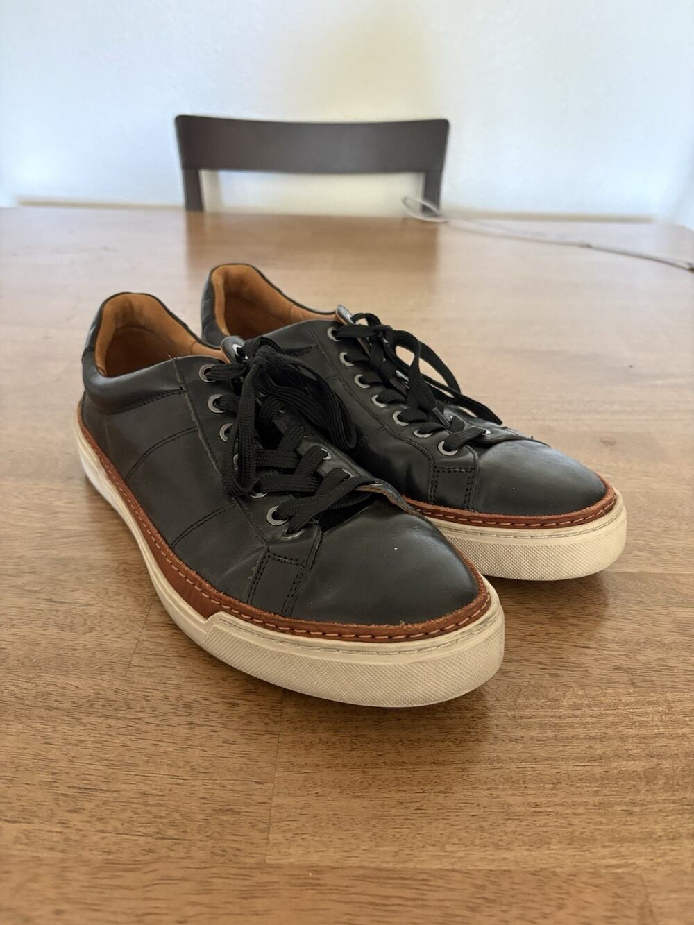 Allen Edmonds Porter City Derby Sneakers Men's 10 D Black Leather Lace Up